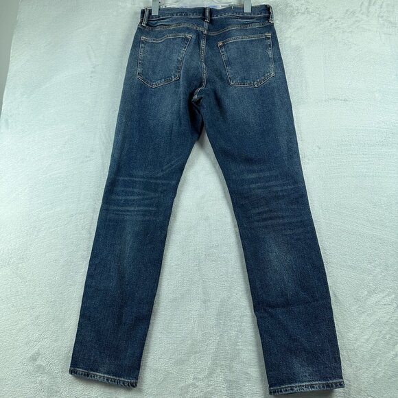 H&M Jeans Straight Leg Slim Fit Women Size 30/32 Acid Wash High Rise Blue - Picture 2 of 12